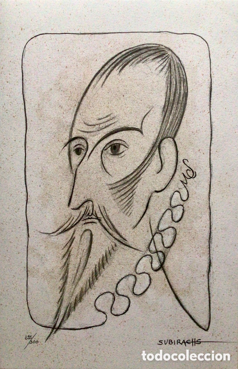 Arte: Litograf&iacute;a Cervantes Subirachs - Foto 2