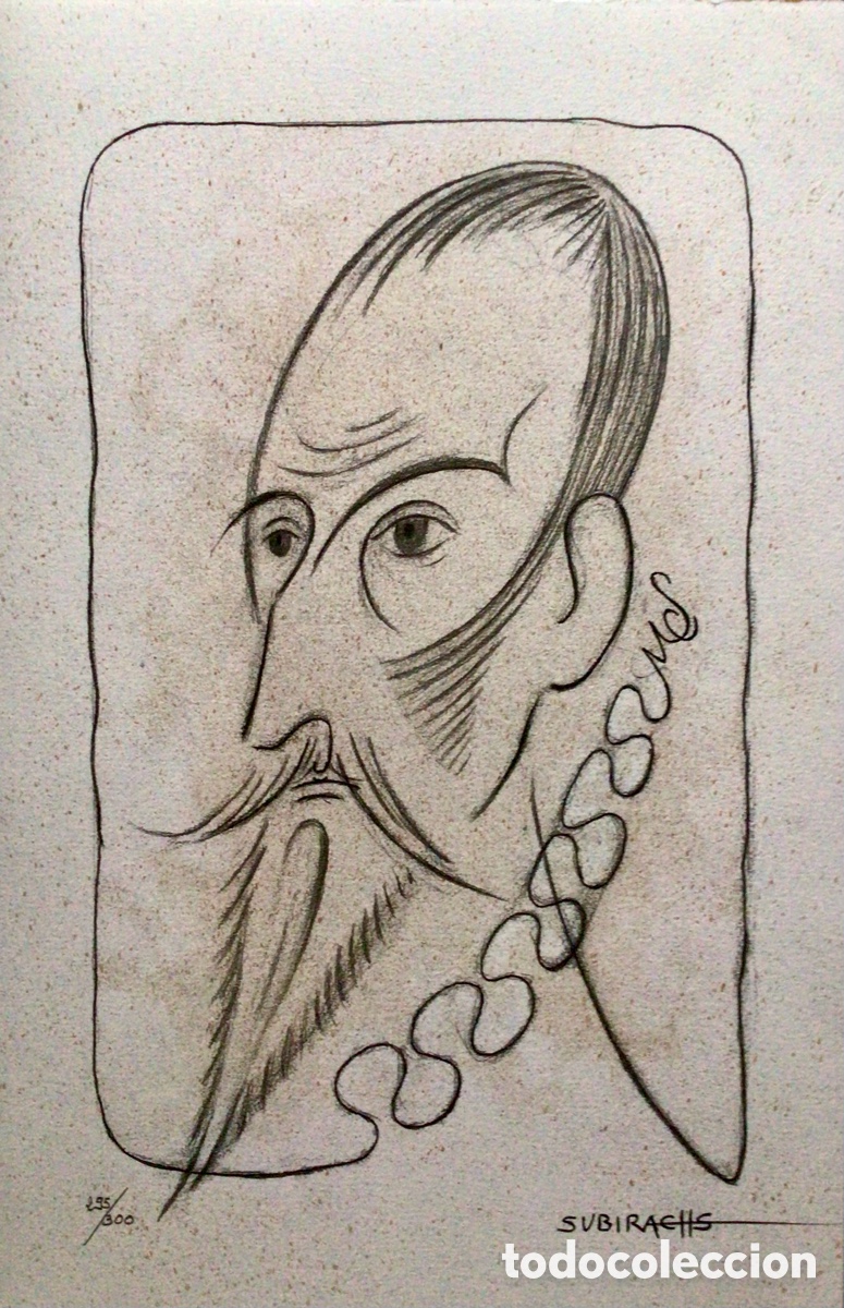 Arte: Litograf&iacute;a Cervantes Subirachs - Foto 3