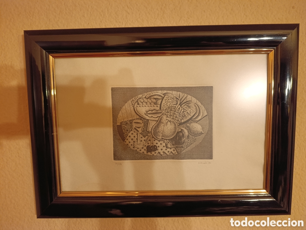 Arte: Litograf&iacute;a Bodeg&oacute;n. A&ntilde;o 1984. 47x34 - Foto 1