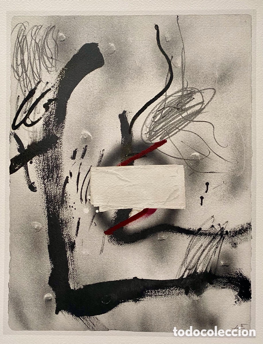 Arte: Litograf&iacute;a Antoni Tapies - Foto 3