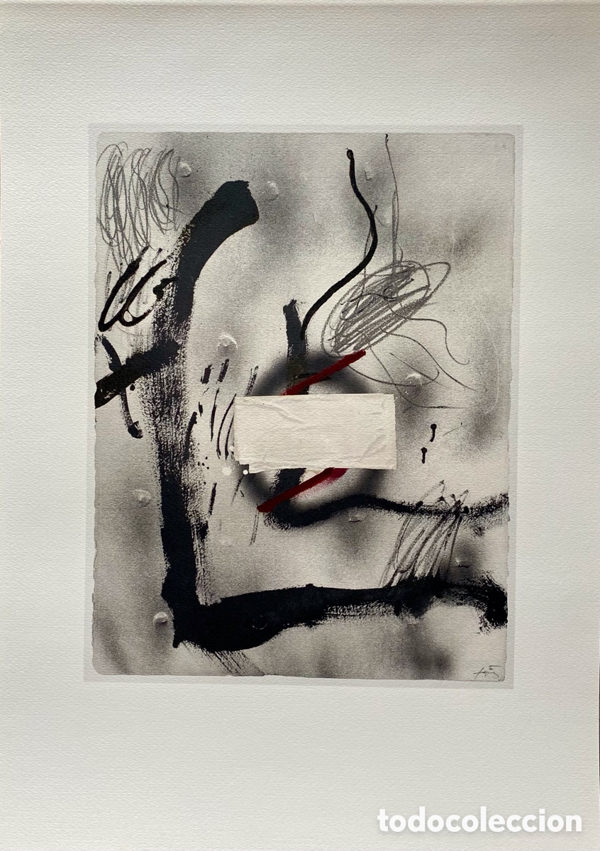 Arte: Litograf&iacute;a Antoni Tapies - Foto 1