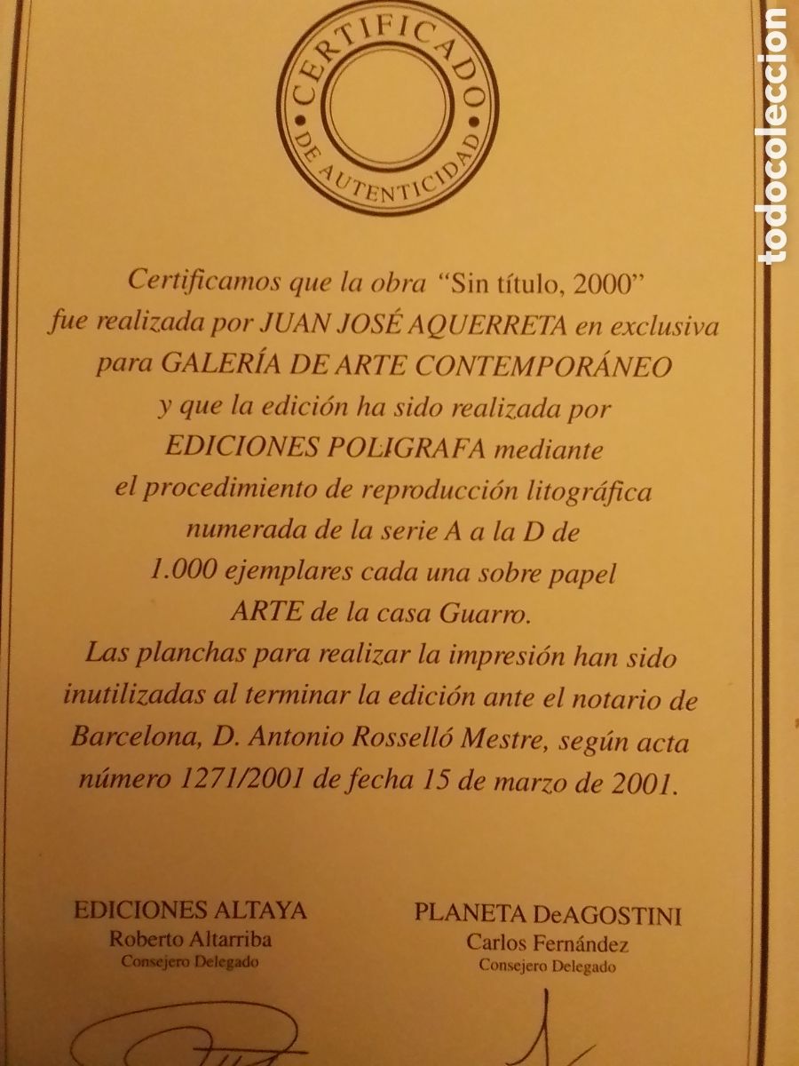 Arte: JUAN JOS&Eacute; AQUERRETA &rdquo;Sin t&iacute;tulo, 2000&rdquo; - Foto 4