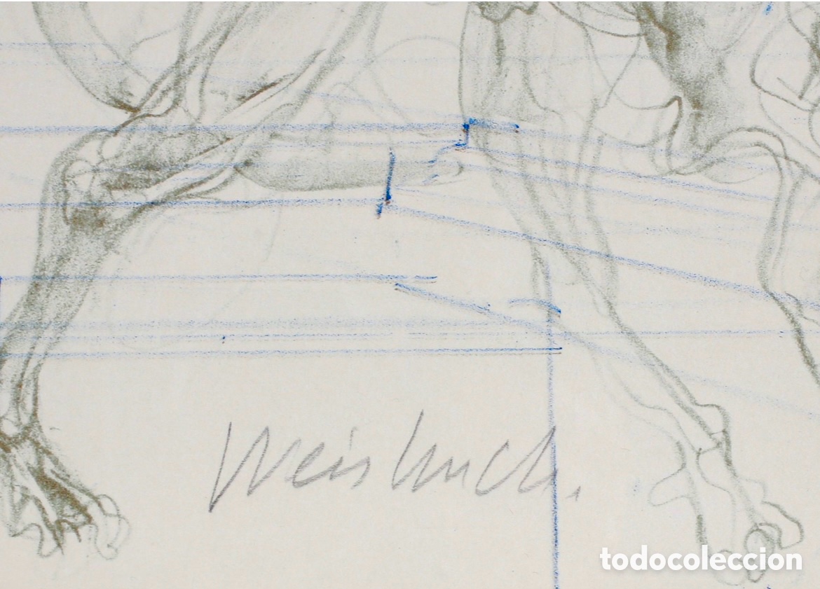 Arte: Litograf&iacute;a original de CLAUDE WEISBUCH - Foto 2