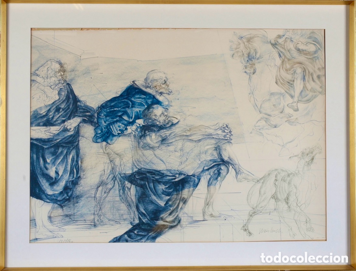 Arte: Litograf&iacute;a original de CLAUDE WEISBUCH - Foto 1