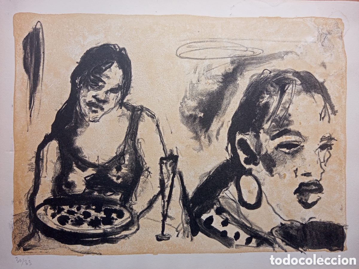 Arte: Mar&iacute;a Carbonero, litograf&icirc;a - Foto 1