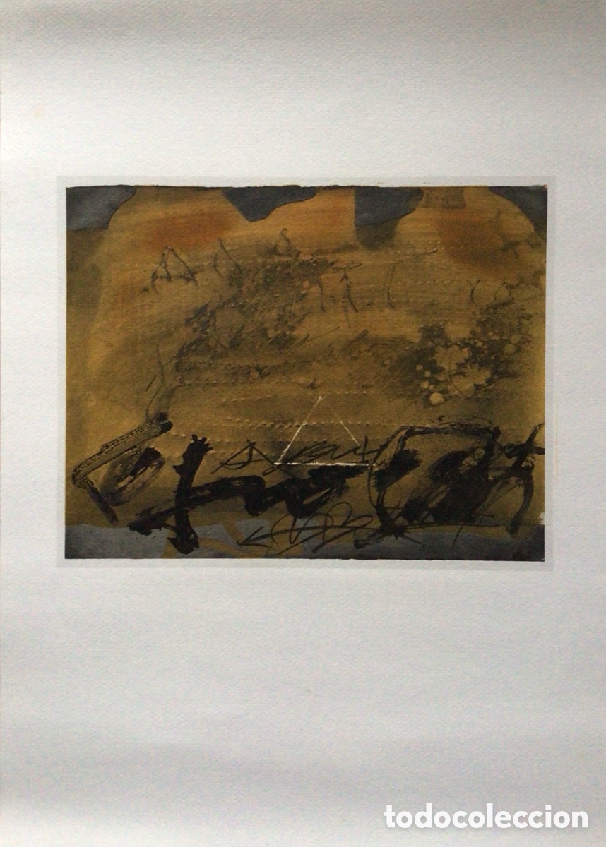 Arte: Litograf&iacute;a Tapies graffiti e triangolo - Foto 2