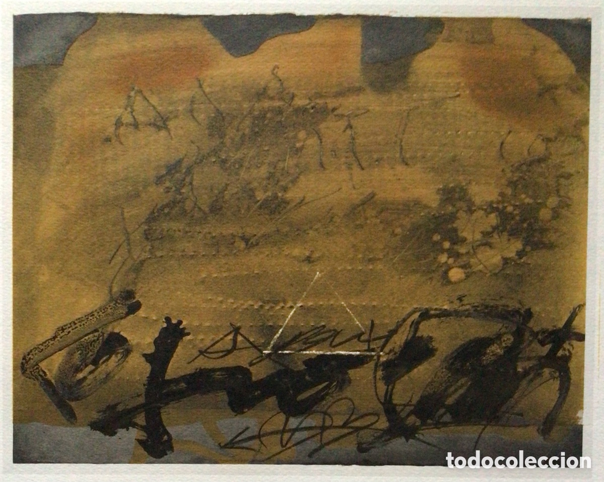 Arte: Litograf&iacute;a Tapies graffiti e triangolo - Foto 5