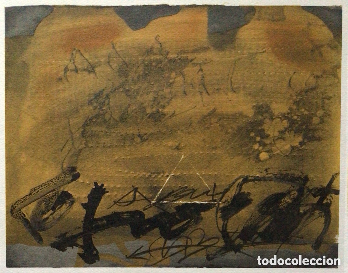 Arte: Litograf&iacute;a Tapies graffiti e triangolo - Foto 6