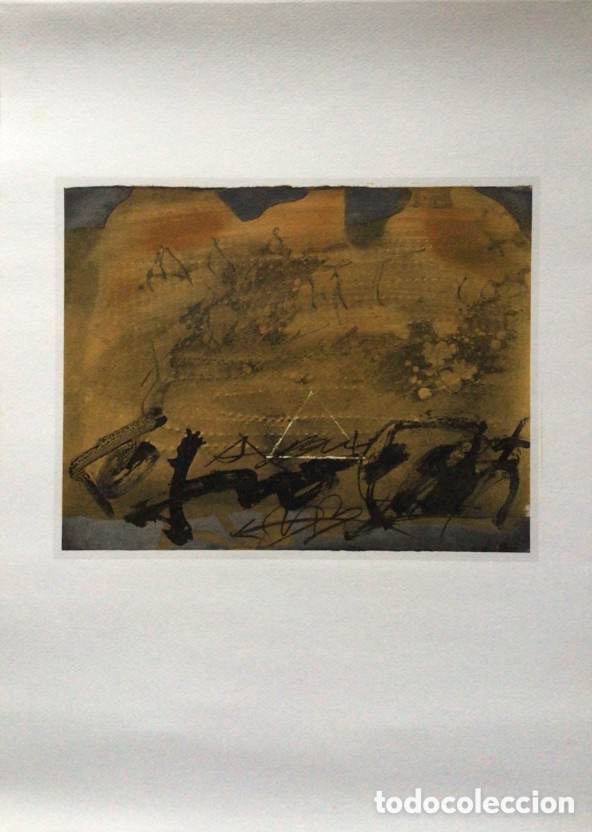 Arte: Litograf&iacute;a Tapies graffiti e triangolo - Foto 1