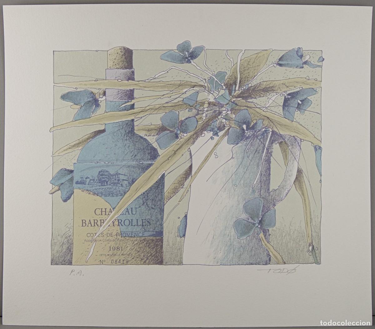 Arte: FRANCESC TOD&Oacute; / BODEG&Oacute;N CON BOTELLA Y JARR&Oacute;N / CONJUNTO DE PROCESO LITOGR&Aacute;FICO - Foto 9