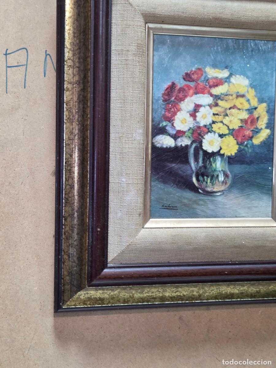 Arte: cuadro con litografia floreros - Foto 2