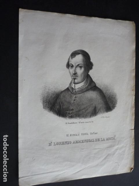 Arte: LORENZO ARMENGUAL DE LA MOTA MALAGA LITOGRAFIA M. MAQUEDA 21 X 28 CM