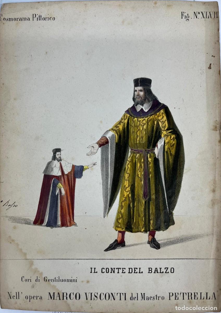 Kunst: Dise&ntilde;o del personaje &rdquo;Il Conte Del Bazo&rdquo; sobre la &oacute;pera &rdquo;Marco Visconti&rdquo; de Petrella