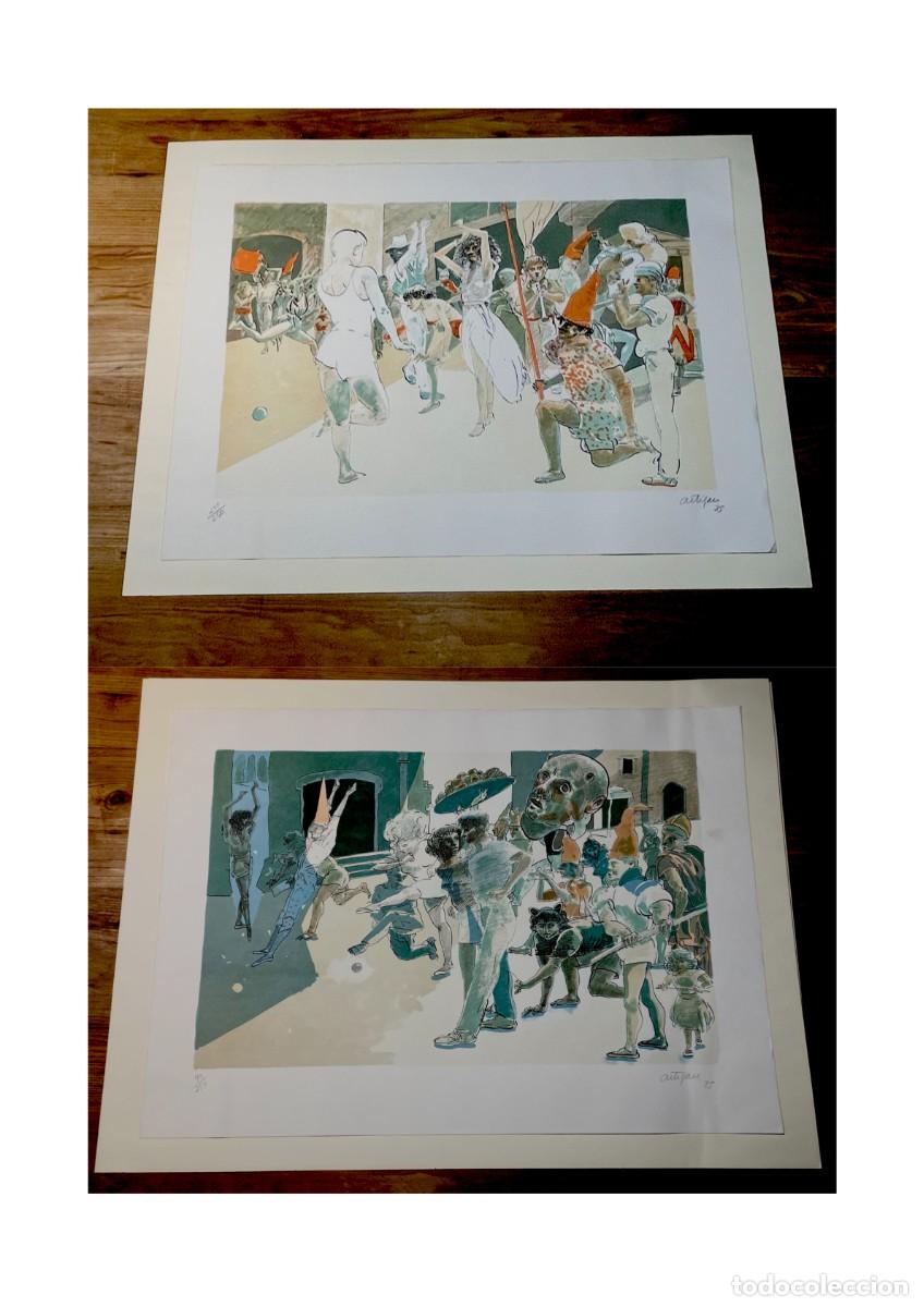 Arte: Francesc Artigau. Litograf&iacute;a firmada y numerada. 1985. Lote 2 litograf&iacute;as.