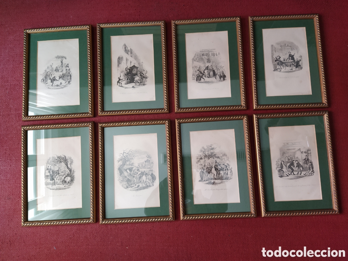 Arte: LOTE DE 8 CUADROS CON LITOGRAF&Iacute;A - Foto 1