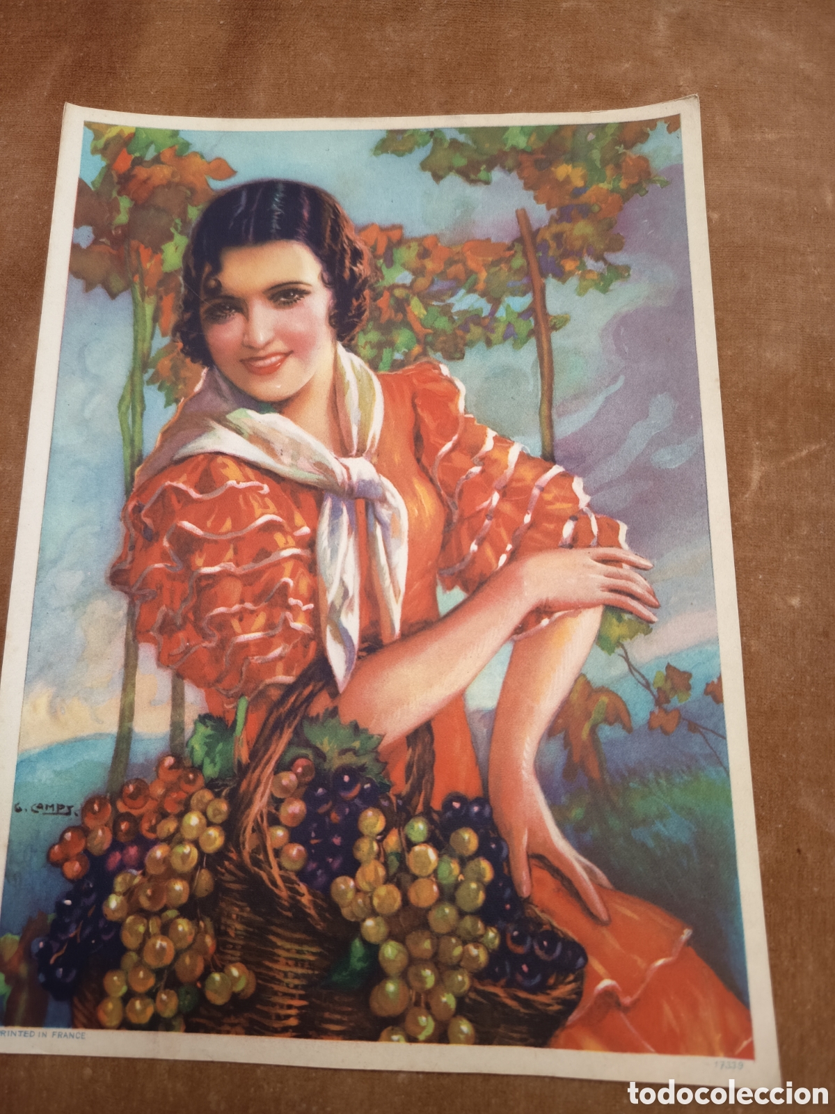 Arte: Litograf&iacute;a La vendimia G. Camps