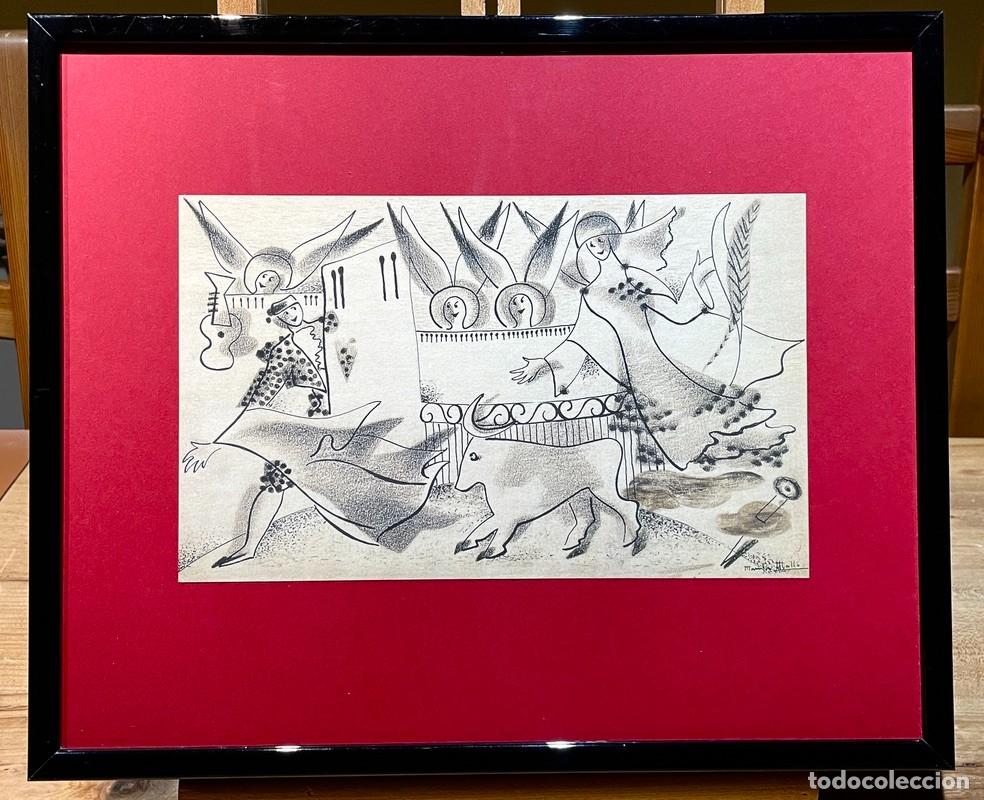 Arte: Maruja Mallo. Litograf&iacute;a, Chiflillas del ni&ntilde;o de la palma..