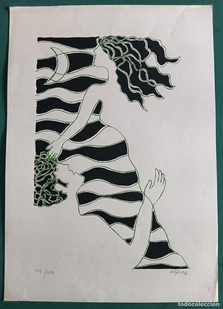 Arte: Pedro SOBRADO (Torrelavega, Cantabria, 1936) litograf&iacute;a de 36x51cms, firmada a l&aacute;piz y 115/150