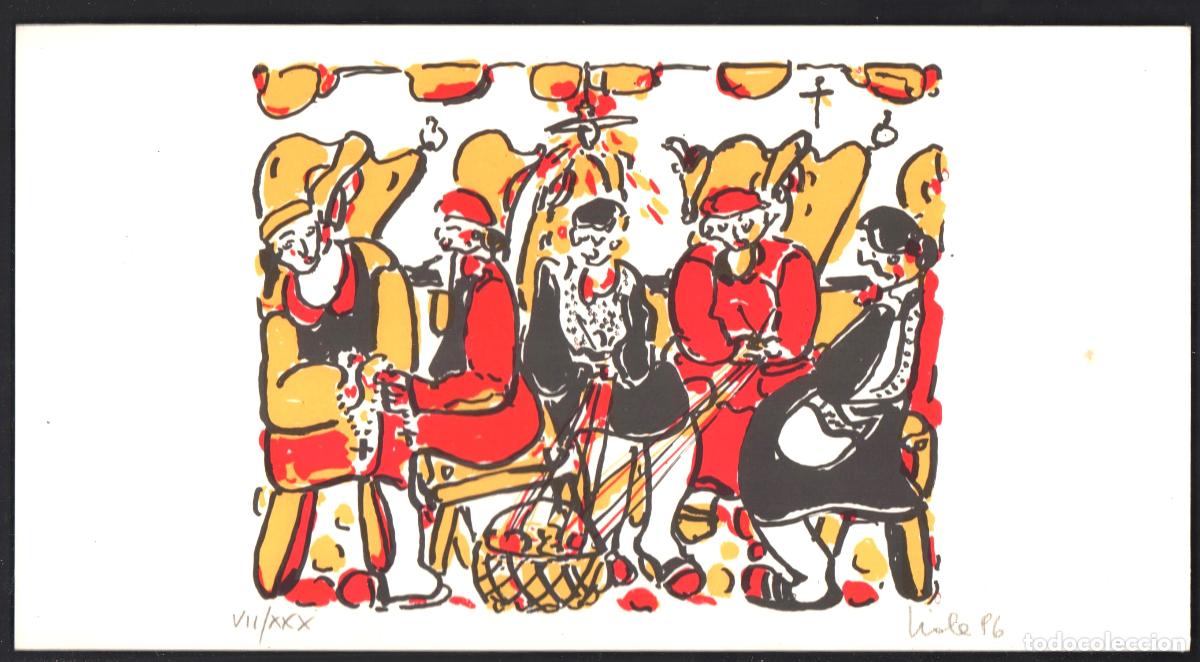 Arte: LUIGI VIOLA PERSONAS LITOGRAF&Iacute;A ORIGINAL FIRMADA A L&Aacute;PIZ ABAJO DERECHA NUMERADA VII / XXX EJEMPLARES