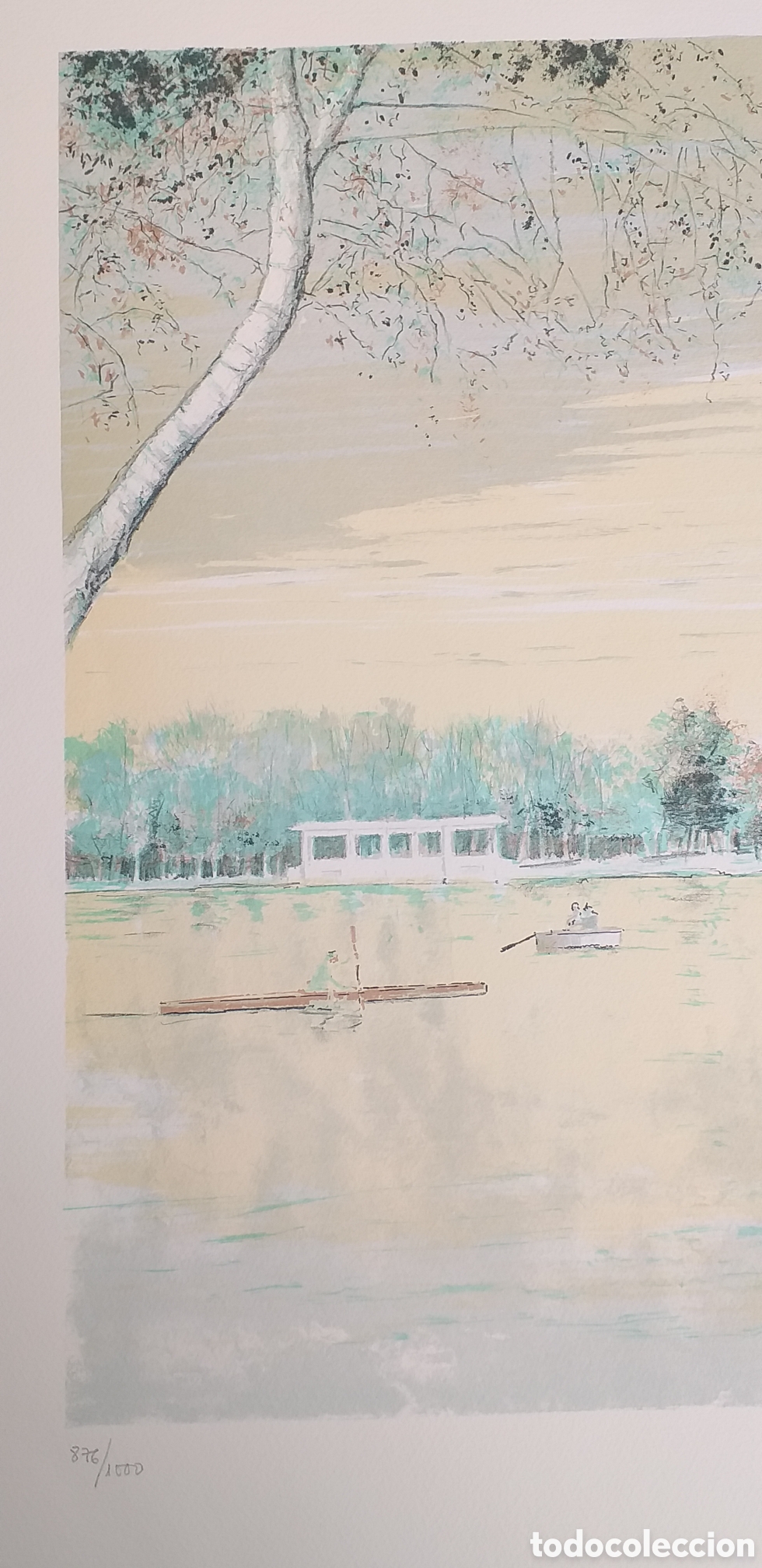 Arte: LITOGRAF&Iacute;A SERGIO CASTIGNANI &rdquo;PARQUE DEL RETIRO&rdquo; - Foto 3