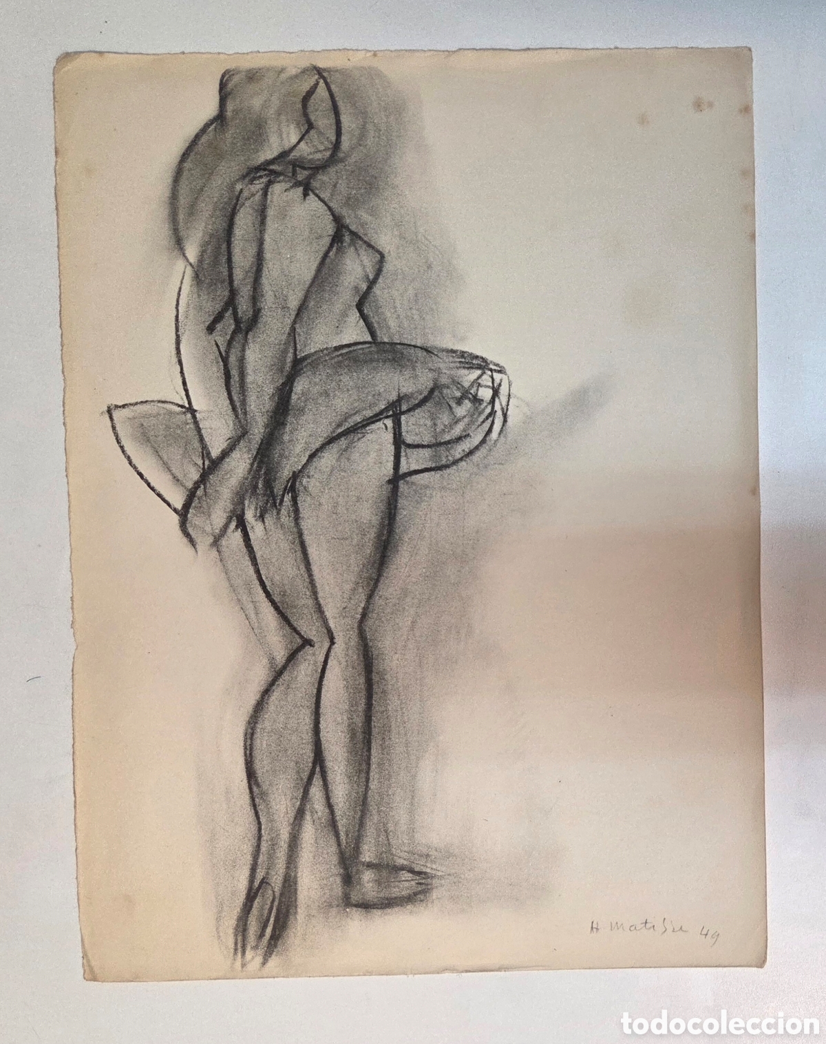 Arte: HENRI MATISSE. Litograf&iacute;a de Derri&egrave;re le Miroir N&deg; 46-47. 1952