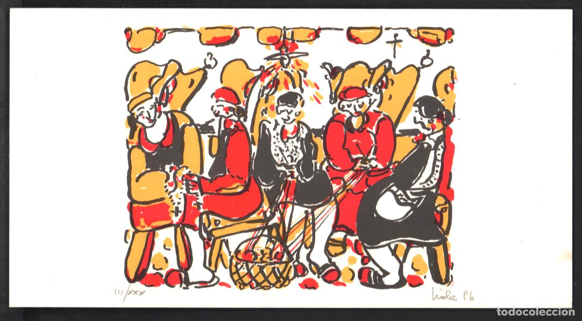 Arte: LUIGI VIOLA PERSONAS LITOGRAF&Iacute;A ORIGINAL FIRMADA L&Aacute;PIZ ABAJO DERECHA NUMERADA III / XXX EJEMPLARES