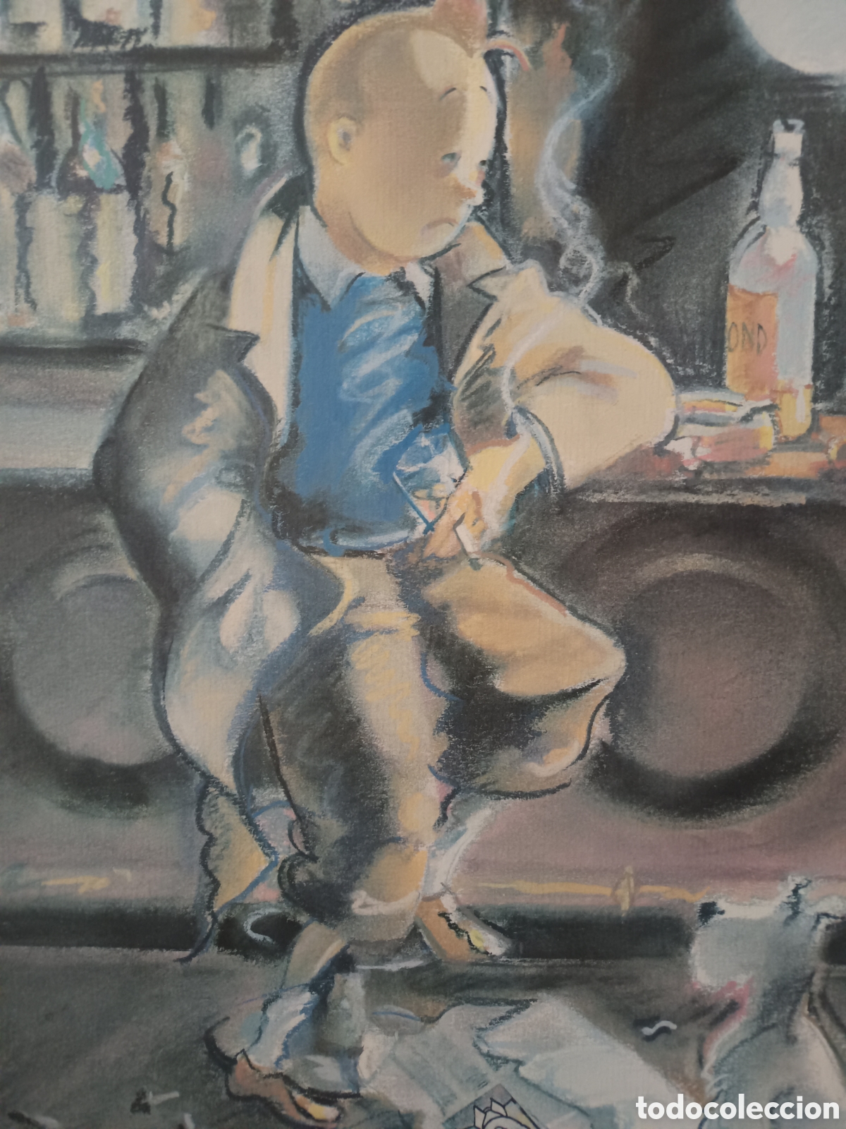 Arte: GRAN LAMINA DE TINTIN EDICI&Oacute;N LIMITADA POR ESTEVE FORT, poster de Tint&iacute;n LEER TIENE FALTAS