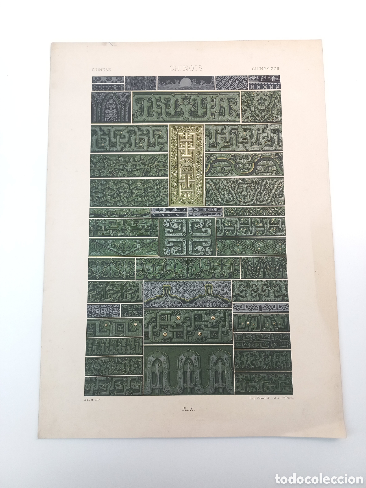 Arte: Antigua Litograf&iacute;a Dise&ntilde;o Chino. Firmin-Didot et Cie.