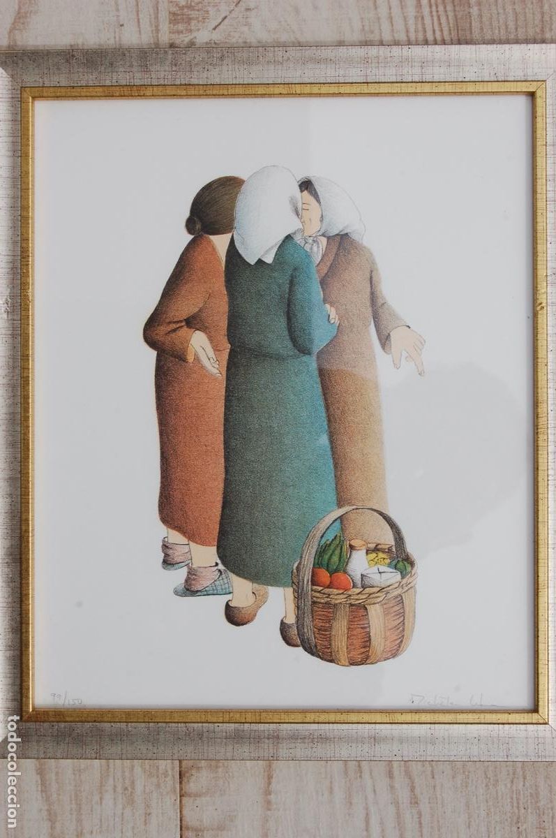 Arte: MICHELE LEHMANN (1940 Suiza).Litografia de 32,5x27 firmada a l&aacute;piz enmarcada 36x31. 99/150