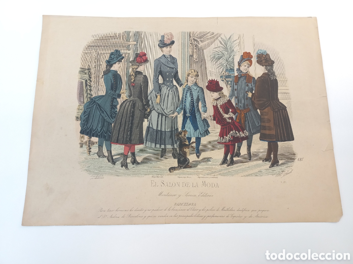 Arte: Litograf&iacute;a El Sal&oacute;n de la Moda 21. Montaner y Simon Editores.