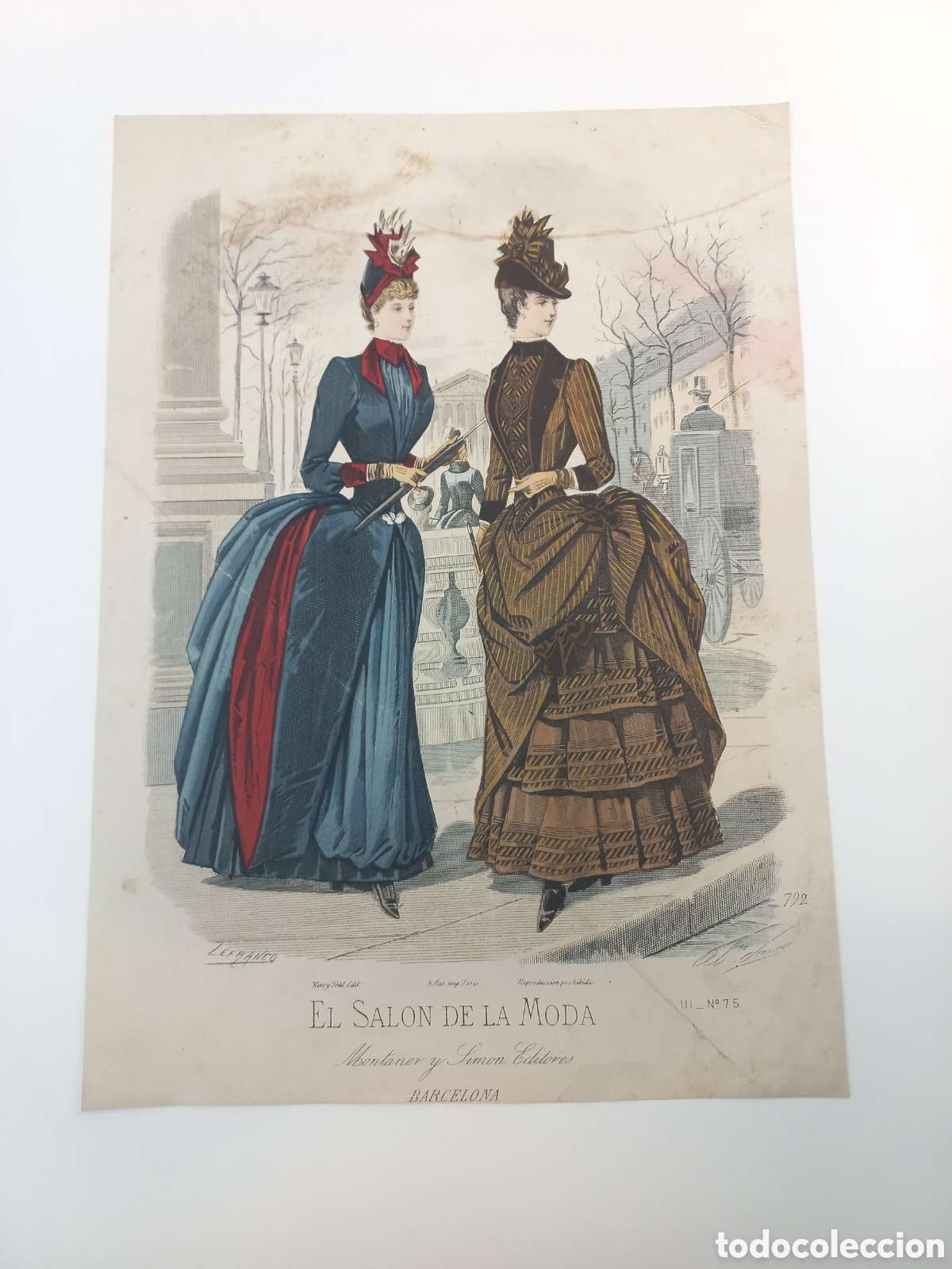 Arte: Litograf&iacute;a El Sal&oacute;n de la Moda. Montaner y Simon Editores 75.