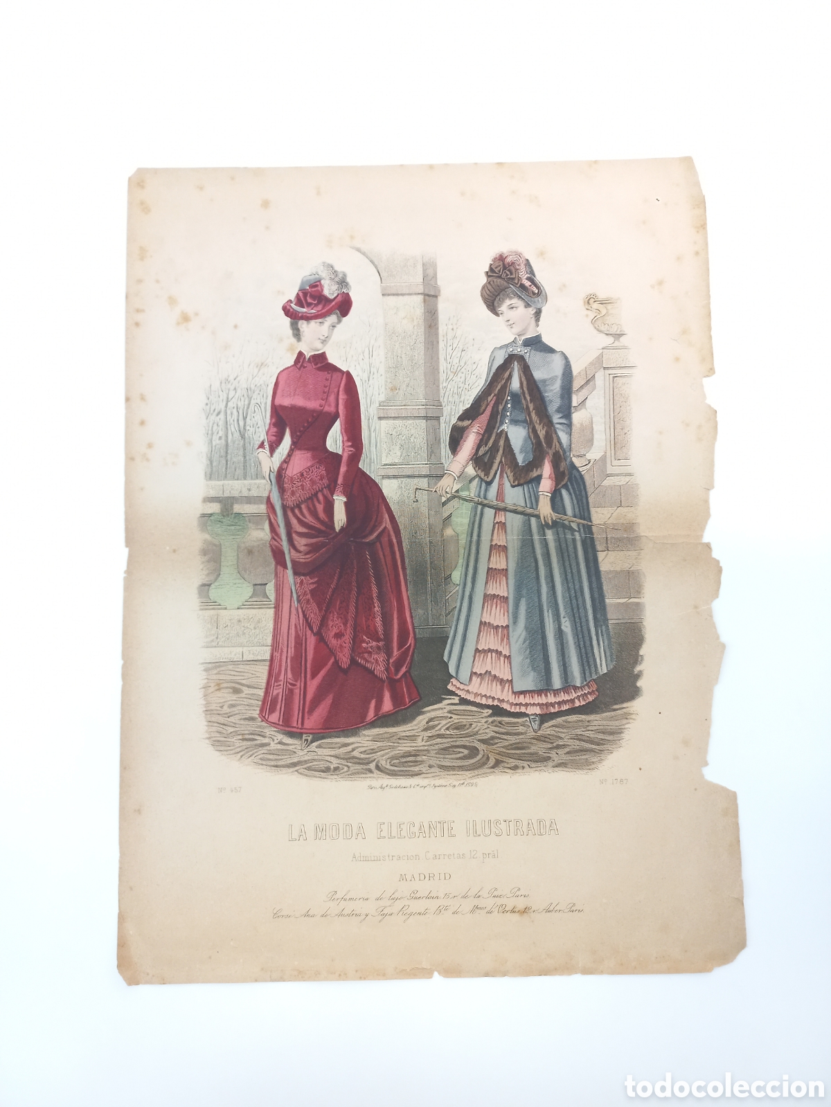 Arte: Litograf&iacute;a La Moda Elegante. Siglo XVIII.