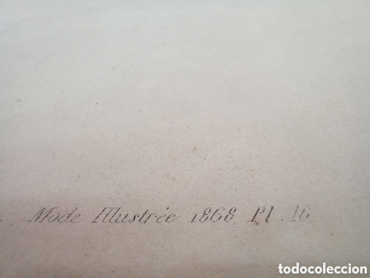 Arte: La Mode Illustree. 1868. Litograf&iacute;a. - Foto 4