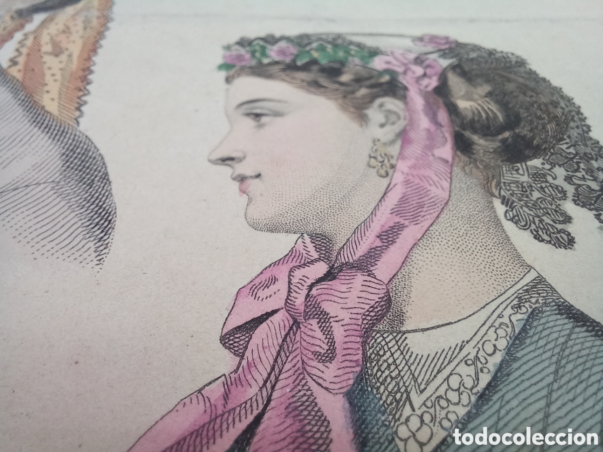 Arte: La Mode Illustree. 1868. Litograf&iacute;a. - Foto 6