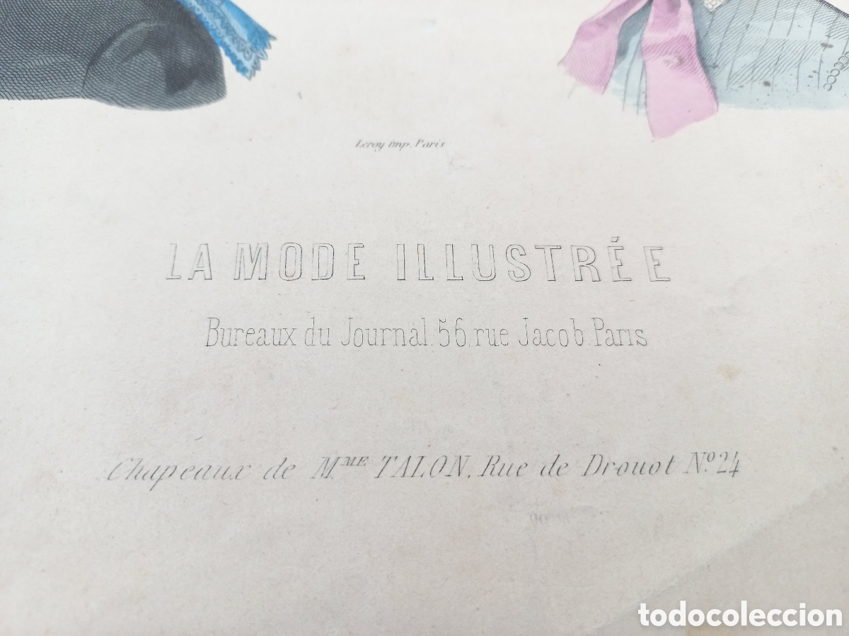 Arte: La Mode Illustree. 1868. Litograf&iacute;a. - Foto 11