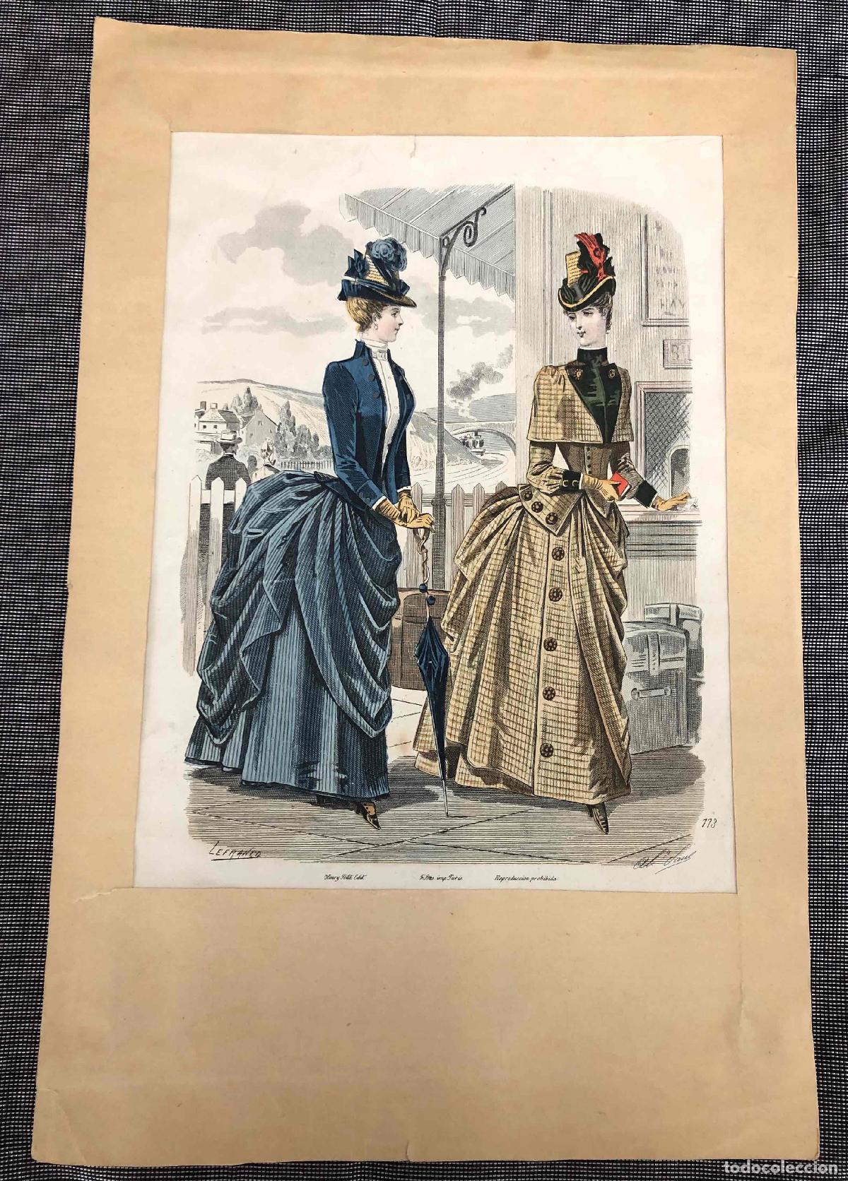 Arte: LAMINA EL SALON DE LA MODA. MONTANER Y SIMON, BARCELONA. SIGLO XIX