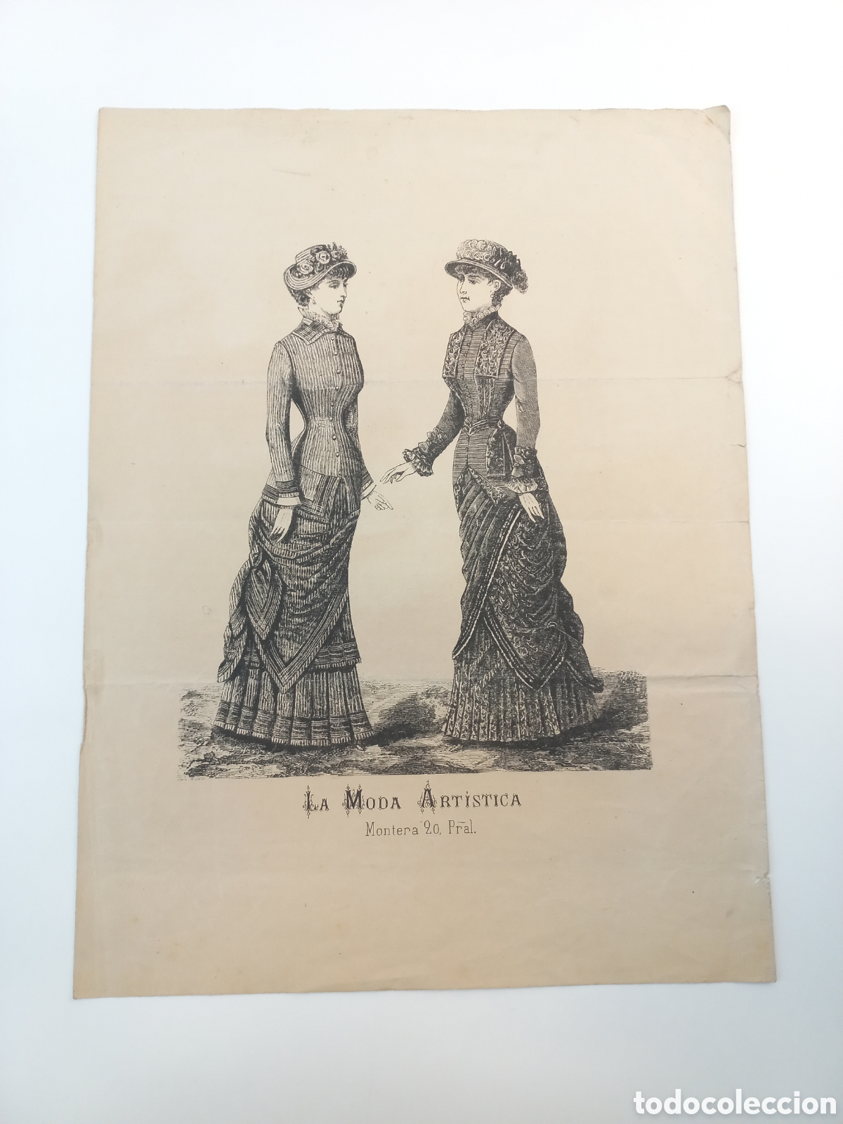 Arte: Antigua Litograf&iacute;a La Moda Art&iacute;stica. 33 x 24,5 cm.