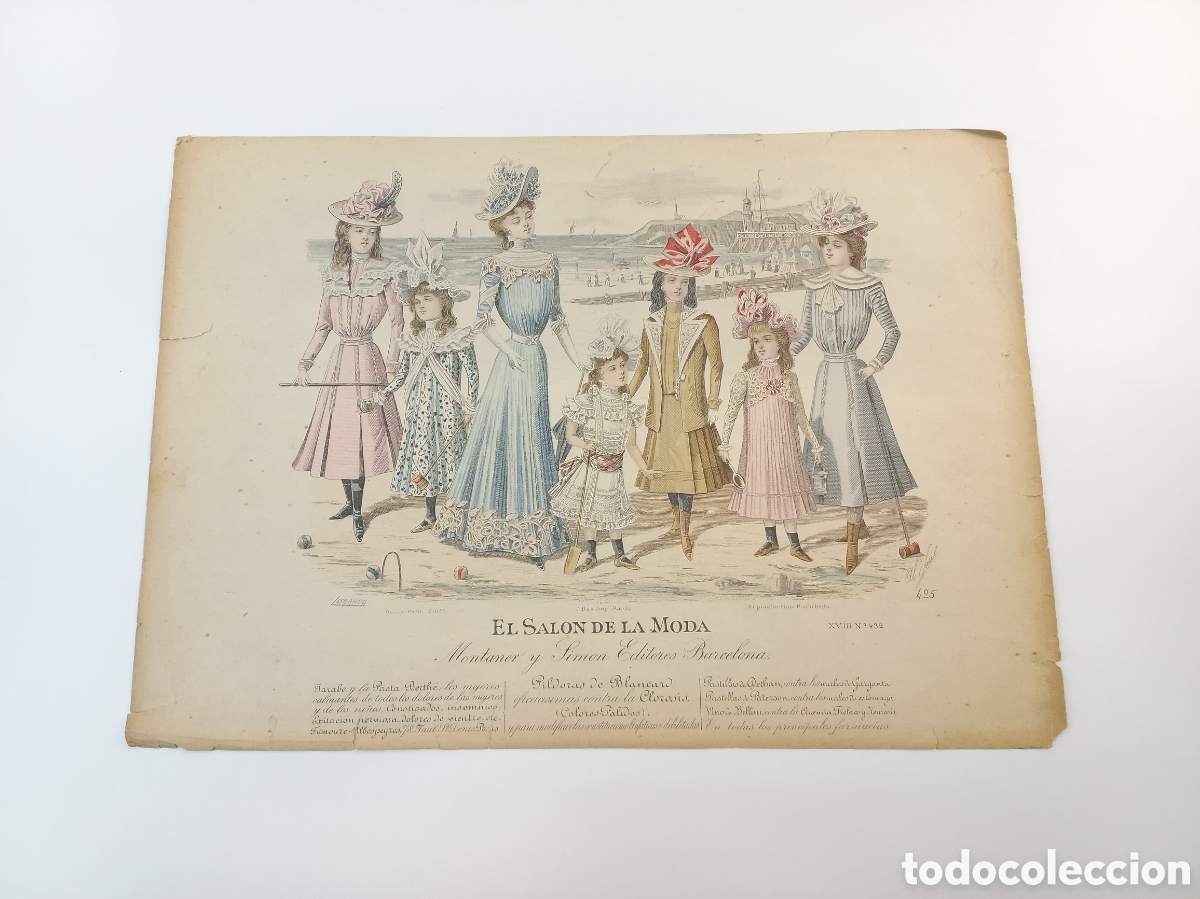 Arte: Antigua Litograf&iacute;a El Sal&oacute;n de la Moda. - Foto 1