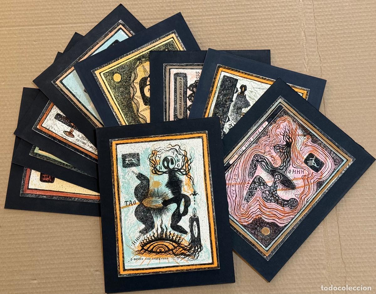 Art: SILVANO MOGGIA. 9 LITOGRAFIAS ORIGINALES FIRMADAS COLOR. TAOISMO. EROTICA. ARTE METAFISICO. ITALIA