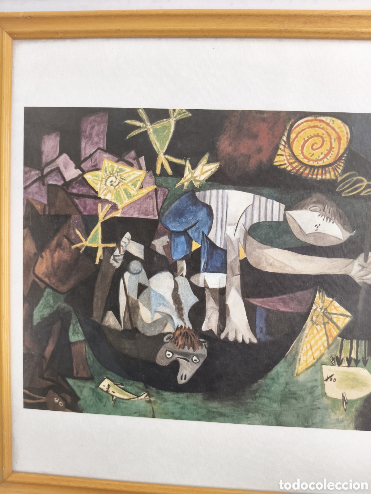 Arte: CUADRO CON LA PESCA NOCTURNA ANTIBES PICASSO - Foto 4