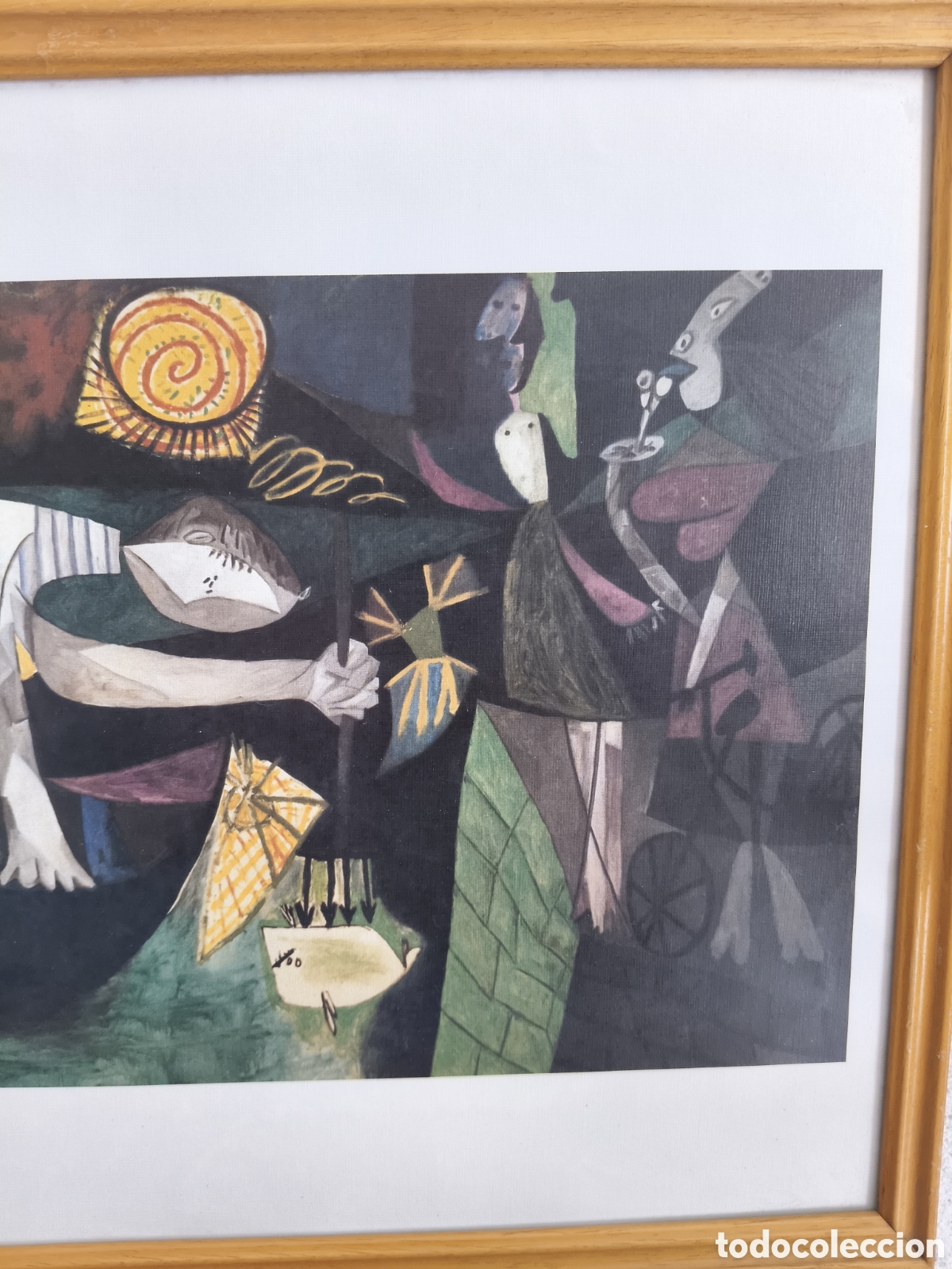 Arte: CUADRO CON LA PESCA NOCTURNA ANTIBES PICASSO - Foto 3