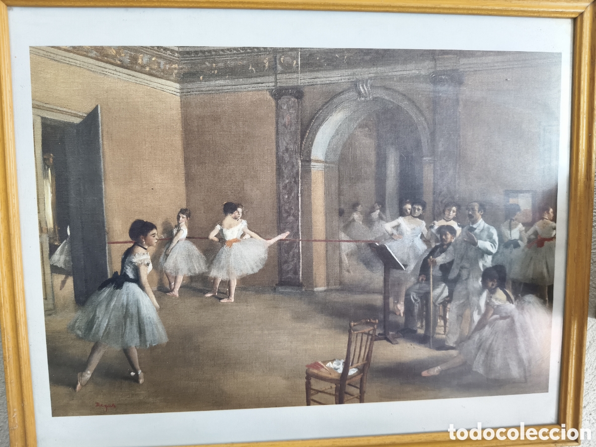 Arte: BONITO CUADRO ENSAYO DANZA EN LA OPERA 1872B DEGAS, IDEAL BAILARINAS