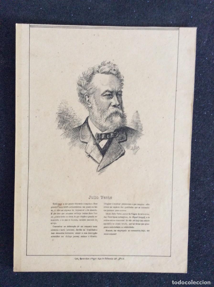 Art: Julio Verne. Litografia do s&eacute;culo XIX