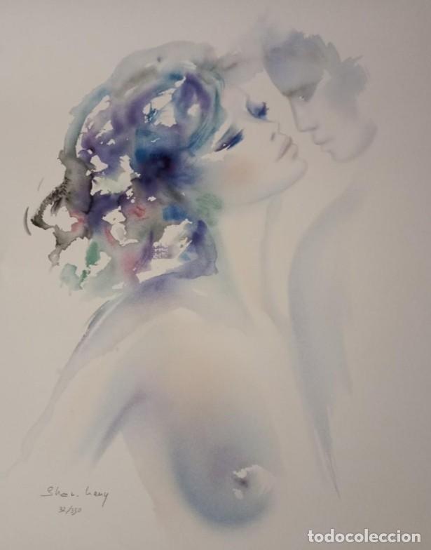 Arte: LITOGRAF&Iacute;A ORIGINAL FIRMADA A LAPIZ A MANO POR SHAN MERRY(1935-)NUMERADA A LAPIZ 32/350 EJEMPLARES