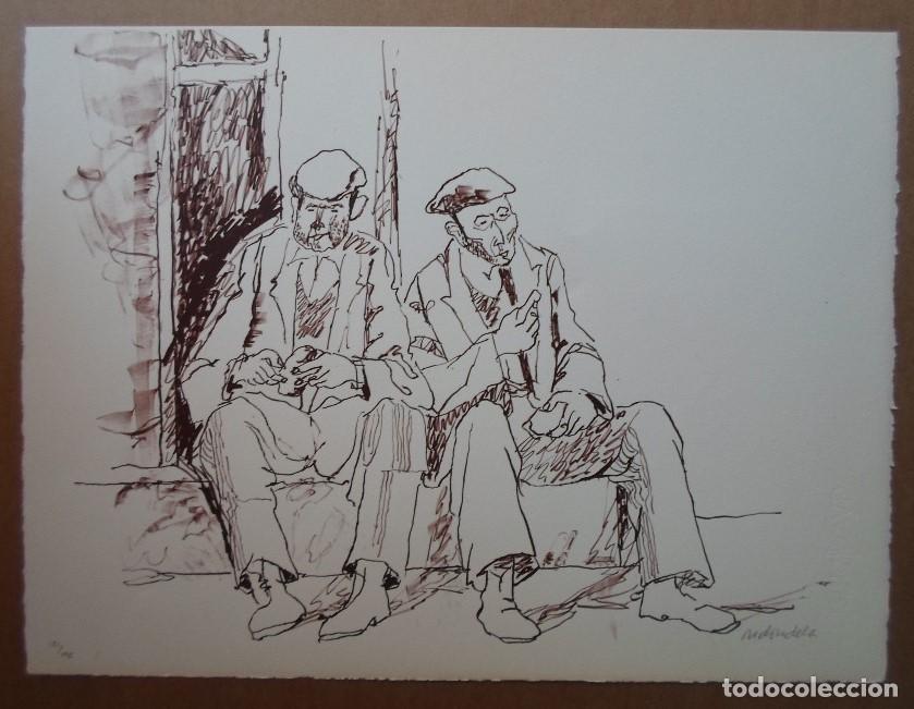 Arte: Agust&iacute;n REDONDELA (Madrid, 1922) litograf&iacute;a de 50x36cms firmada a l&aacute;piz y numerada /195.