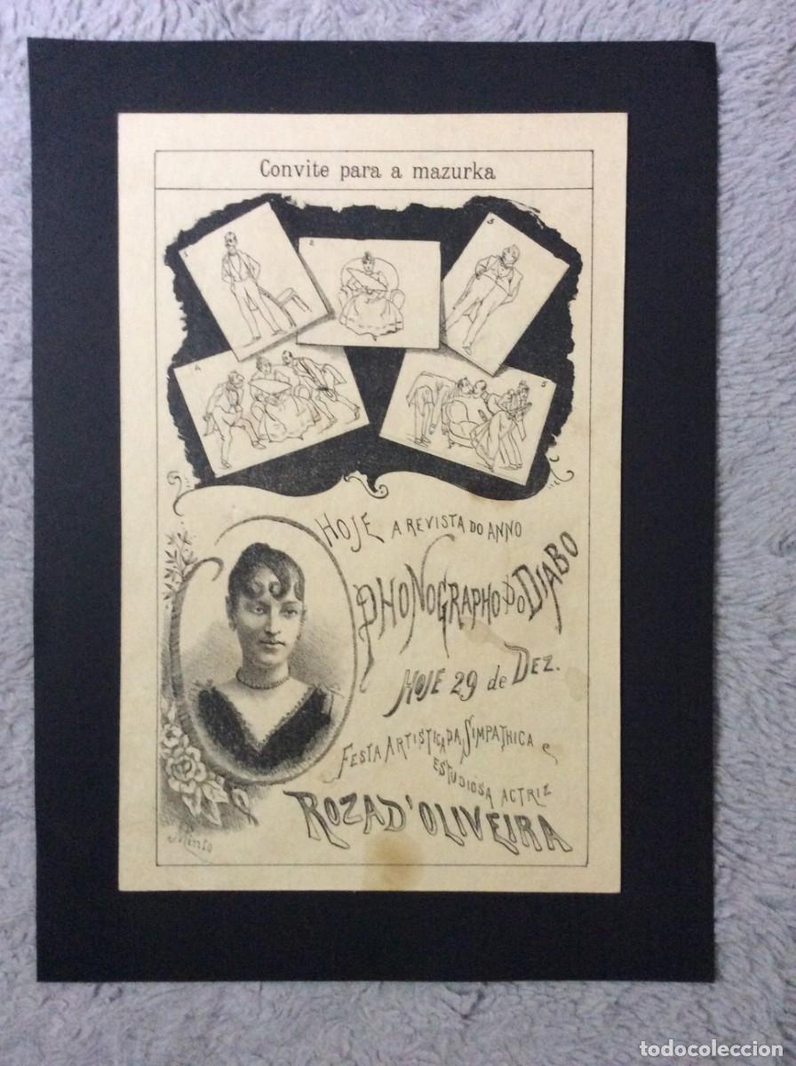 Arte: Humor + Teatro ( Programa de revista da &eacute;poca ). Gravura litogr. original de 1893.