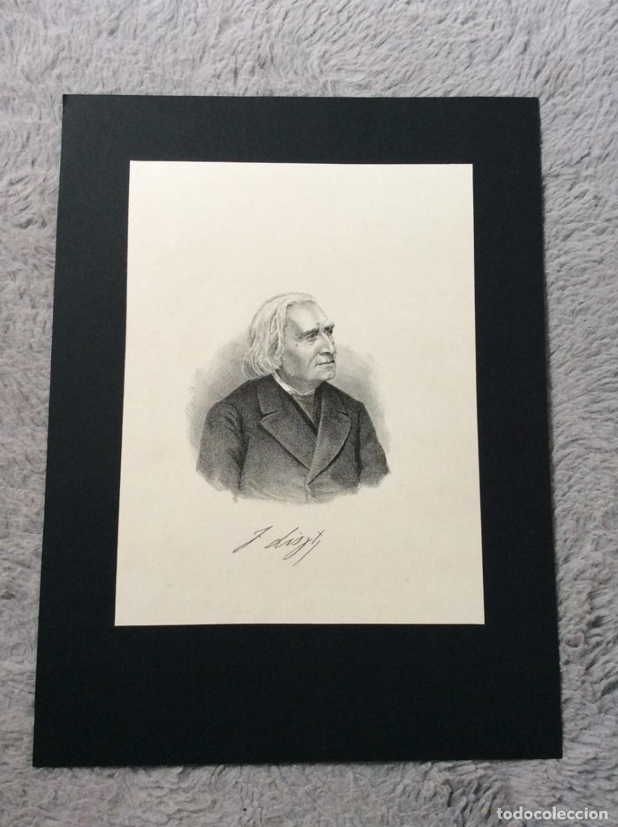 Kunst: Litografia do s&eacute;culo XIX - Franz Liszt ( Compositor, pianista, maestro )