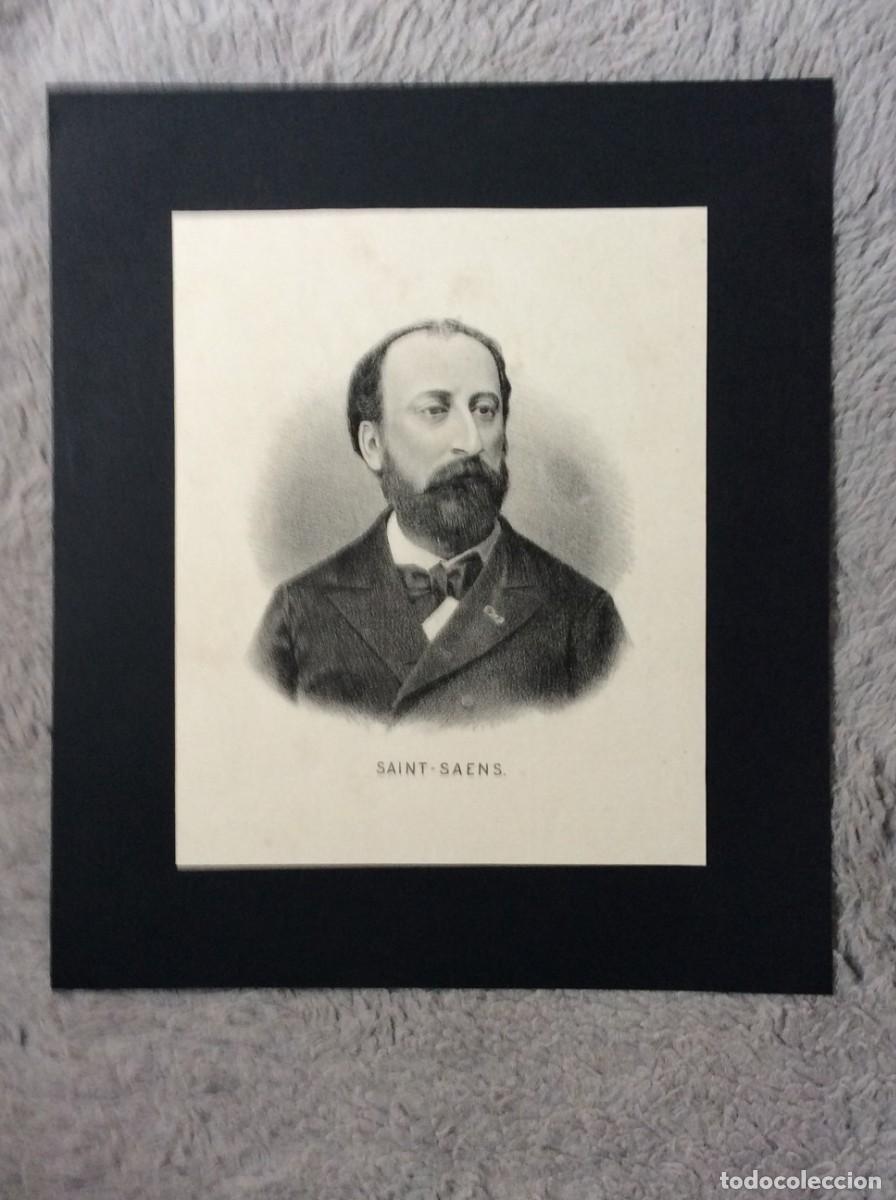 Kunst: Litografia do s&eacute;culo XIX - Charles-Camille Saint-Sa&euml;ns