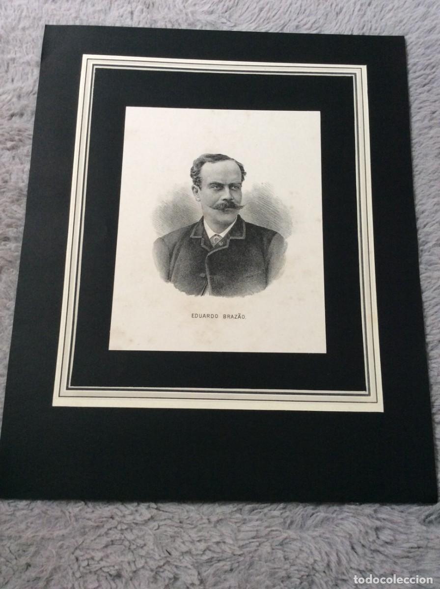 Arte: Excelente litografia do s&eacute;culo XIX - Eduardo Braz&atilde;o ( Ator e cantor )