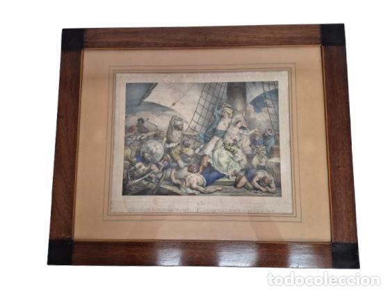 Arte: Gonzalo Arranca a Zulema de las Manos de los Piratas - Imp. Lemercier - S.XIX